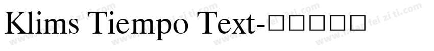 Klims Tiempo Text字体转换